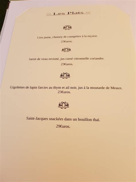 restaurant celine menu.